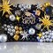 Gold Star Foil Balloons Kit – 6 Starburst + 10 Four-Point Balloons for Party